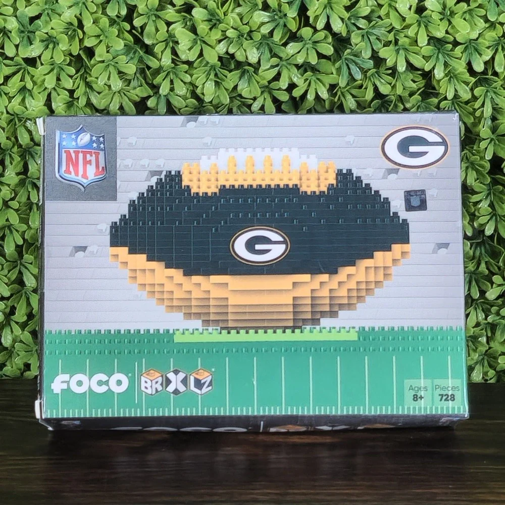 FOCO BRXLZ NFL Green Bay Packers Football Building Block Set 728 Pcs New